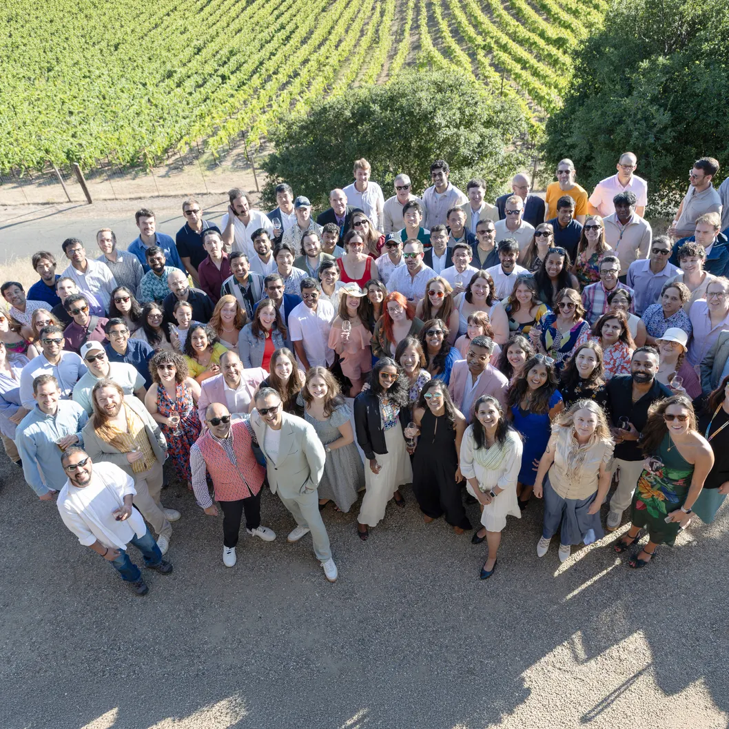 The Infinitus team gathered at a vineyard for the 2026 company offsite