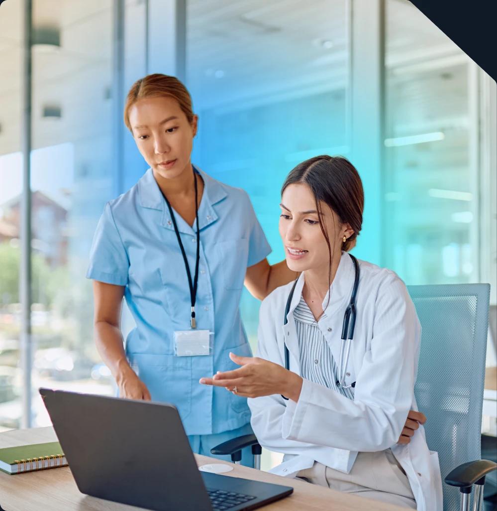 Healthcare team reviewing patient journey insights supported by Infinitus