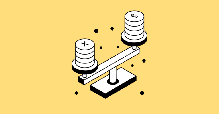 A scale with accuracy represented on one side and cost on the other.