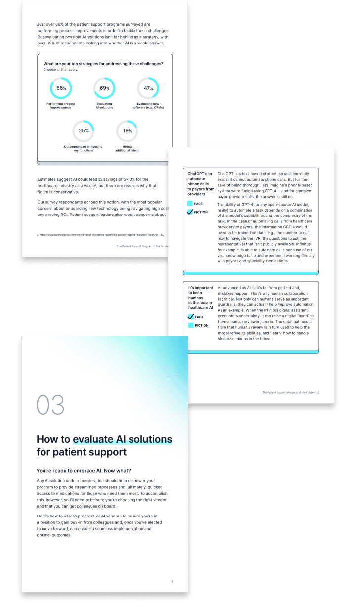 Sample pages from the ebook, Patient support program of the future