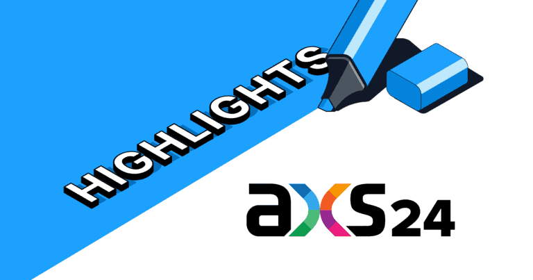 The logo for Asembia's AXS24 Summit is presented below a blue highligher and the word "highlights."