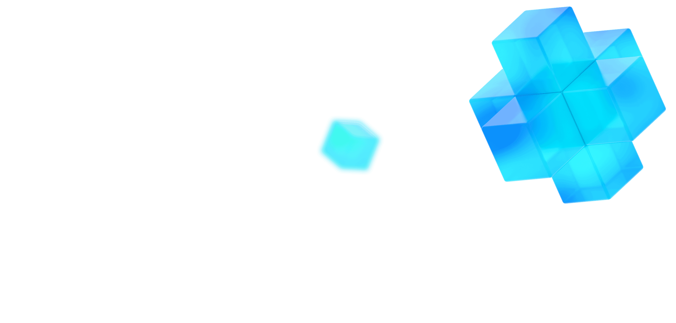 two floating cube configurations