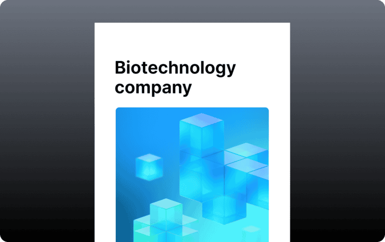 preview image for a case study for a biotechnology company using FastTrack by Infinitus