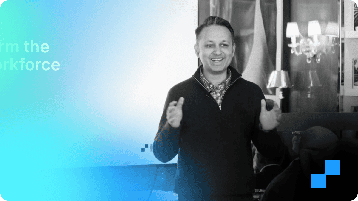 Infinitus CEO + cofounder Ankit Jain speaking at an executive event at Asembia's AXS25
