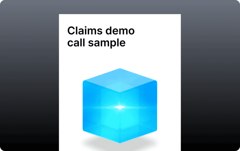 preview image for sample demo of a claims call