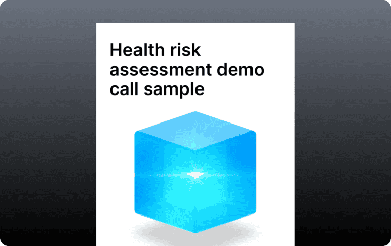 preview image for sample demo of a health risk assessment call