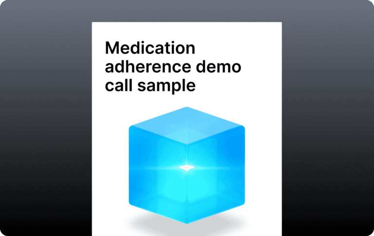 preview image for sample demo of a medication adherence call