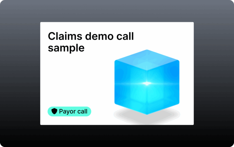 preview image for a claims demo call sample