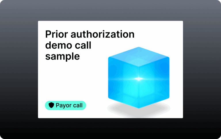preview image for a prior authorization demo call sample