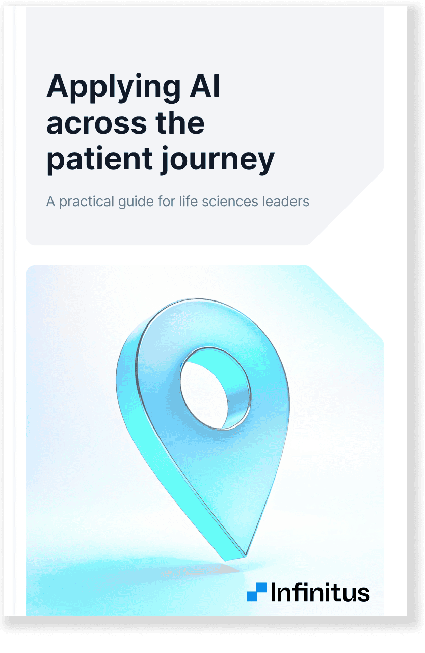 cover image for ebook, Applying AI across the patient journey from Infinitus