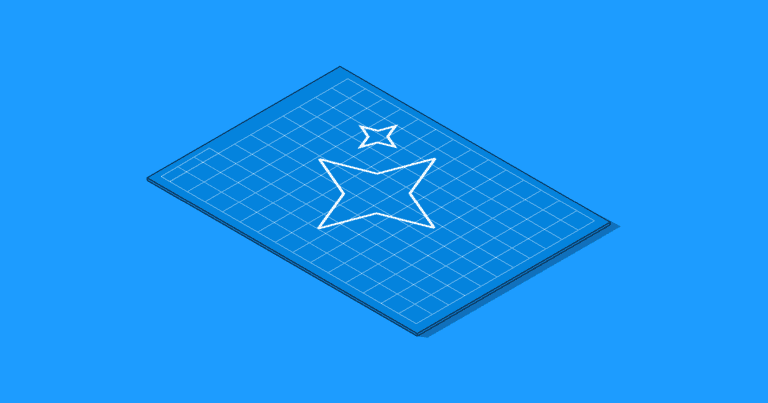Al illustration of a map with magic stars on a blue background.