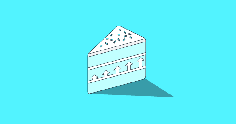 infinitus quality framework represented as a layer cake on a light blue background